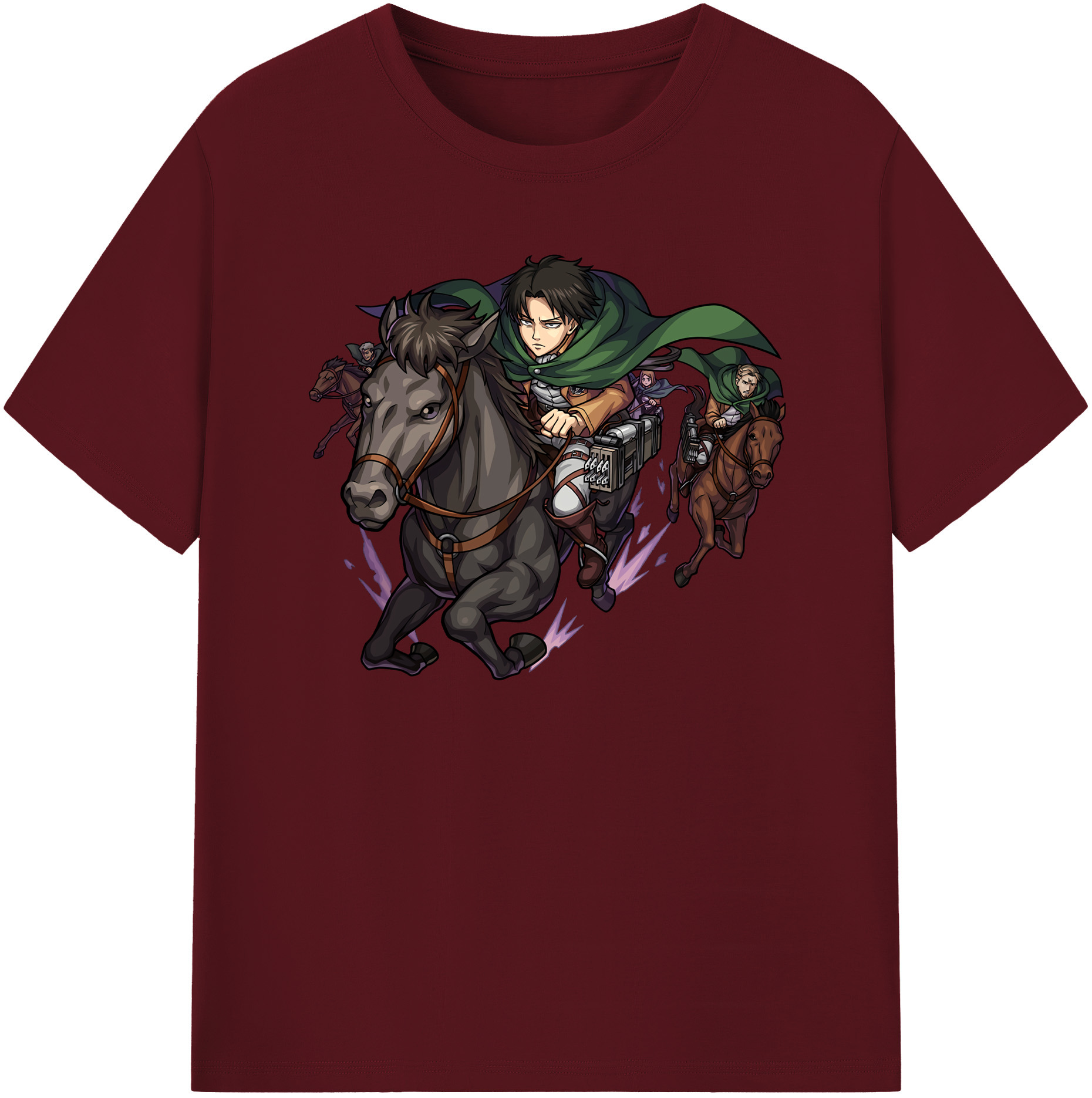 （画像用） 進撃の巨人 リヴァイ·アッカーマン Attack on Titan Levi Ackerman 綿100％半袖Tシャツ（フロントプリント）